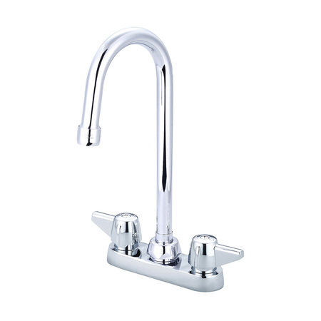 CENTRAL BRASS Two Handle Cast Brass Bar/Laundry Faucet, NPSM, Centerset, Chrome, Number of Holes: 2 or 3 Hole 0084-A17